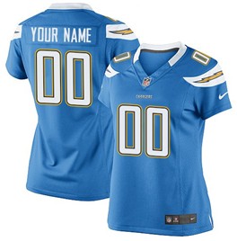 Women's NEW San Diego Chargers Customized Alternate Jerseys