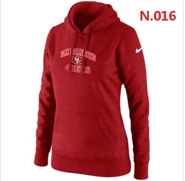 Women's NEW San Francisco 49ers Heart & Soul Pullover Hoodie Red