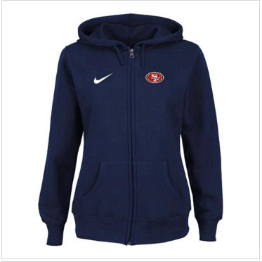 Women's NEW San Francisco 49ers Ladies Tailgater Full Zip Hoodie Blue