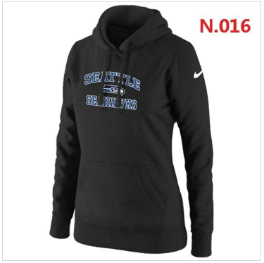 Women's NEW Seattle Seahawks Heart & Soul Pullover Hoodie Black