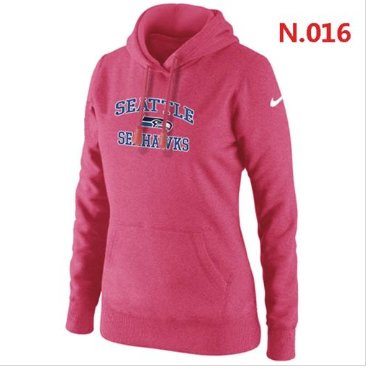 Women's NEW Seattle Seahawks Heart & Soul Pullover Hoodie Pink