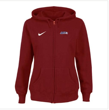 Women's NEW Seattle Seahawks Ladies Tailgater Full Zip Hoodie Red