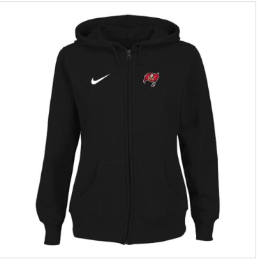 Women's NEW Tampa Bay Buccaneers Ladies Tailgater Full Zip Hoodie Black