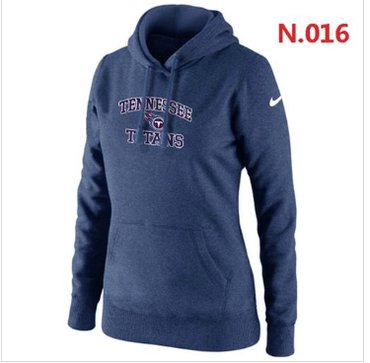 Women's NEW Tennessee Titans Heart & Soul Pullover Hoodie Dark Blue