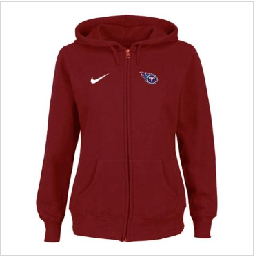 Women's NEW Tennessee Titans Ladies Tailgater Full Zip Hoodie Red