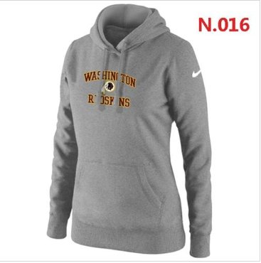 Women's NEW Washington Redskins Heart & Soul Pullover Hoodie Light Grey