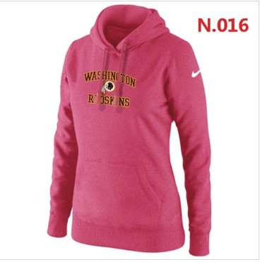 Women's NEW Washington Redskins Heart & Soul Pullover Hoodie Pink