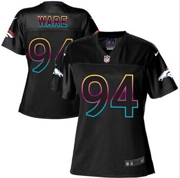 Women's NFL New Broncos #94 DeMarcus Ware Black Limited Jersey