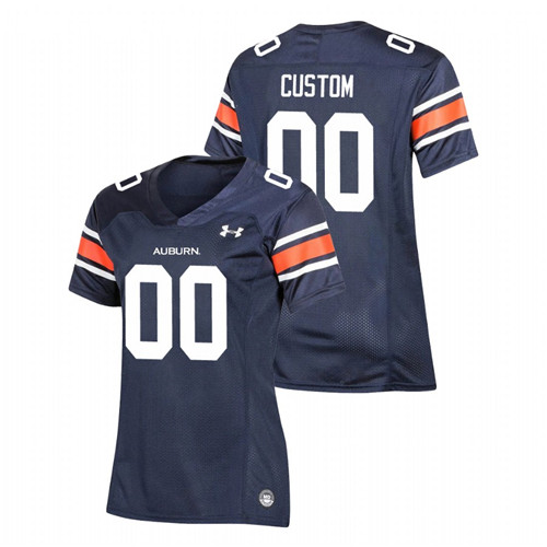 Women's Navy Auburn Tigers Custom Replica Football Jersey