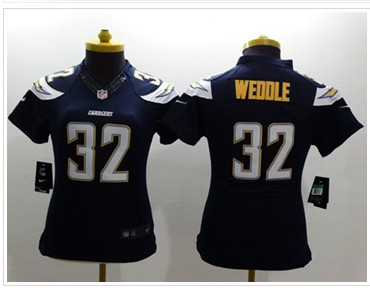 Women's New Chargers #32 Eric Weddle Navy Blue Team Color NFL New Limited Jersey