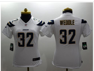 Women's New Chargers #32 Eric Weddle White NFL New Limited Jersey