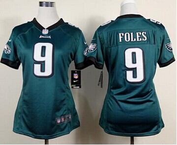 Women's New Eagles #9 Nick Foles Midnight Green Team Color NFL New Elite Jersey