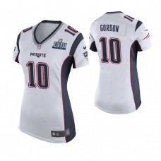 Women's New England Patriots #10 Josh Gordon White Super Bowl LIII Game Jersey
