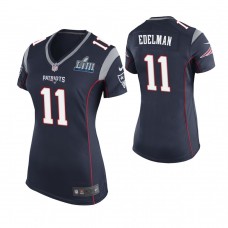 Women's New England Patriots #11 Julian Edelman Navy Super Bowl LIII Game Jersey