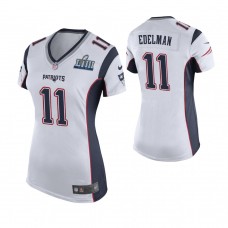Women's New England Patriots #11 Julian Edelman White Super Bowl LIII Game Jersey