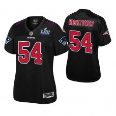 Women's New England Patriots #54 Dont'a Hightower Black Super Bowl LIII Champions Fashion Jersey