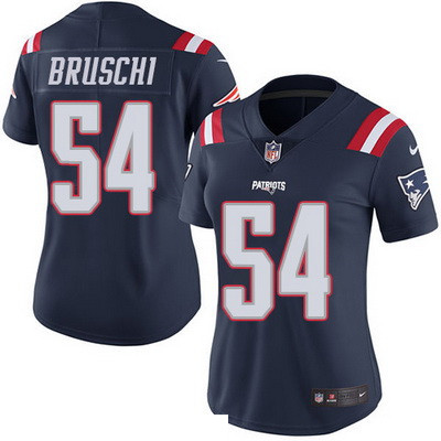 Women's New England Patriots #54 Tedy Bruschi Navy Blue 2016 Color Rush Stitched NFL Nike Limited