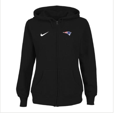 Women's New England Patriots Ladies Tailgater Full Zip Hoodie Black