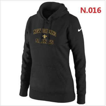 Women's New Orleans Saints Heart & Soul Pullover Hoodie Black