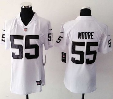 Women's New Raiders #55 Sio Moore White NFL Elite Jersey