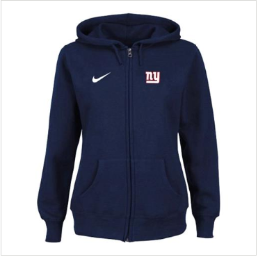 Women's New York Giants Ladies Tailgater Full Zip Hoodie Blue
