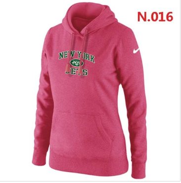 Women's New York Jets Heart & Soul Pullover Hoodie Pink