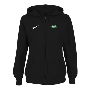 Women's New York Jets Ladies Tailgater Full Zip Hoodie Black