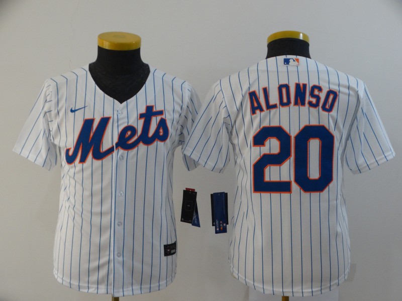 Women's New York Mets #20 Pete Alonso White Stitched MLB Cool Base Nike Jerse