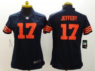 Women's Nike Bears #17 Alshon Jeffery Navy Blue 1940s Throwback NFL Limited Jersey