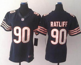 Women's Nike Bears #90 Jeremiah Ratliff Navy Blue Team Color NFL  Jersey