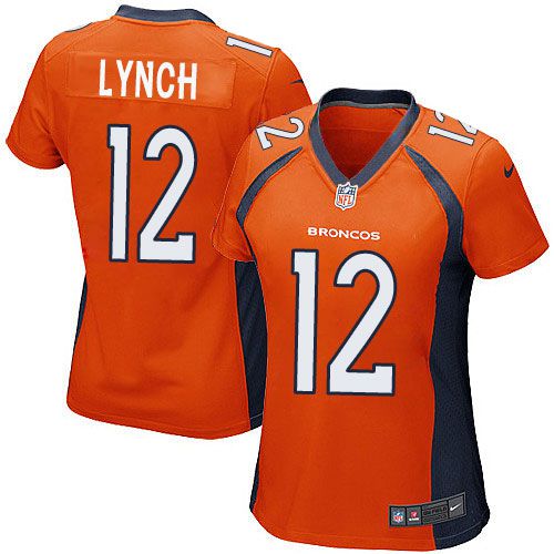Women's Nike Broncos #12 Paxton Lynch Orange Team Color Stitched NFL New Elite Jersey