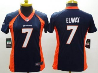Women's Nike Broncos #7 John Elway Blue Alternate NFL New Limited Jersey