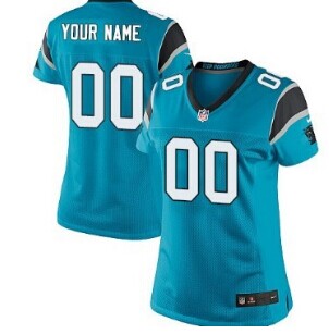 Women's Nike Carolina Panthers Customized Blue Jersey