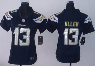 Women's Nike Chargers #13 Keenan Allen Navy Blue Team Color NFL New Limited Jersey