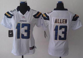 Women's Nike Chargers #13 Keenan Allen White NFL Limited Jersey