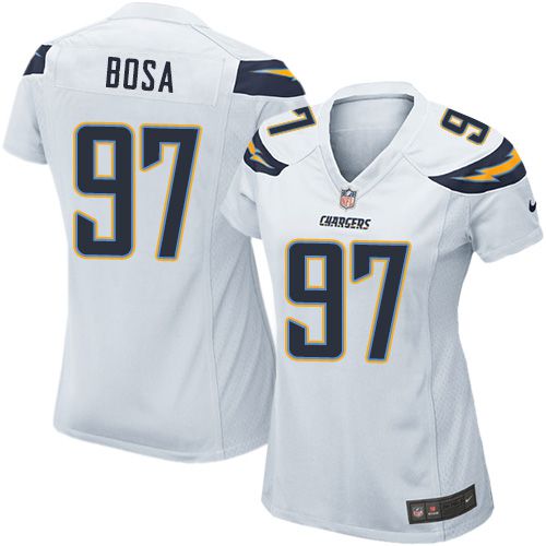 Women's Nike Chargers #97 Joey Bosa White Stitched NFL Elite Jersey