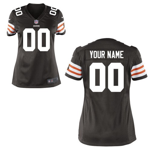 Women's NEW Cleveland Browns Customized Game Team Color Jerseys