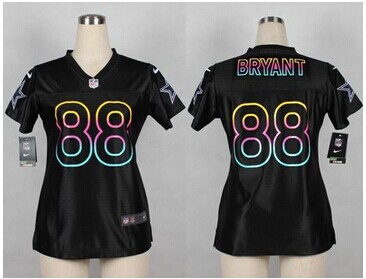 Women's Nike Cowboys #88 Dez Bryant Black NFL Fashion Game Jersey