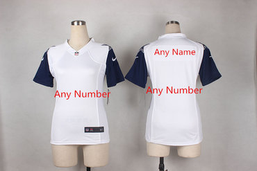 Women's Nike Dallas Cowboys  White Stitched NFL Game Rush Customized jersey
