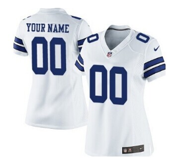 Women's Nike Dallas Cowboys Customized White Jersey
