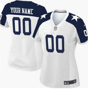Women's Nike Dallas Cowboys Customized White Thanksgiving Jersey