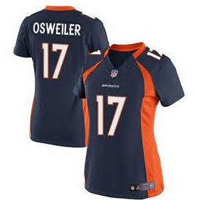 Women's Nike Denver Broncos #17 Brock Osweiler Navy Blue Alternate Stitched NFL Jersey