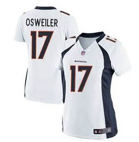 Women's Nike Denver Broncos #17 Brock Osweiler White Stitched NFL Jersey