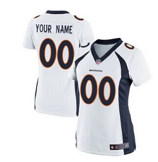 Women's Nike Denver Broncos Customized 2013 White Limited Jersey