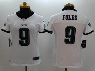 Women's Nike Eagles #9 Nick Foles White NFL Limited Jersey