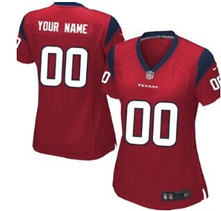 Women's Nike Houston Texans Customized Red Game Jersey