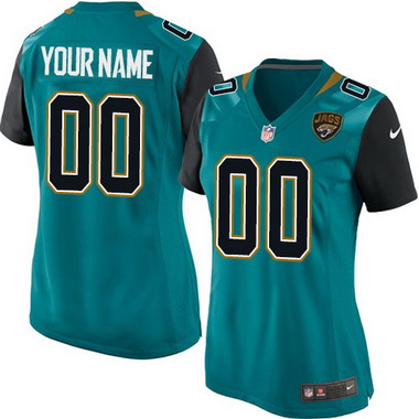 Women's Nike Jacksonville Jaguars Customized Nike Green Game Jersey