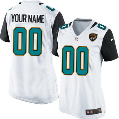 Women's Nike Jacksonville Jaguars Customized Nike White Limited Jersey