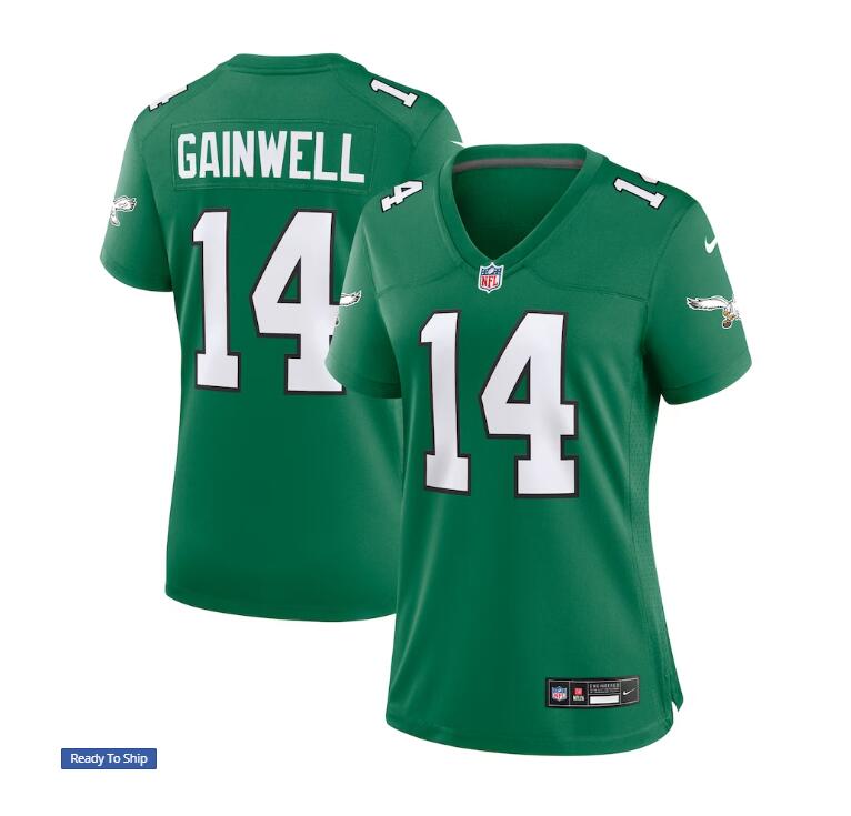 Women's Nike Kenneth Gainwell Kelly Green Philadelphia Eagles Alternate Game Jersey