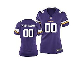 Women's Nike Minnesota Vikings Customized 2013 Purple Jersey